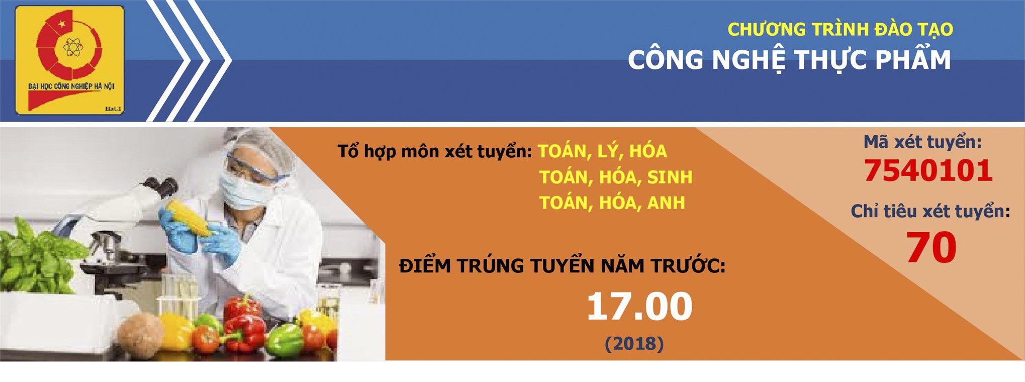 Ngành Công nghệ thực phẩm
