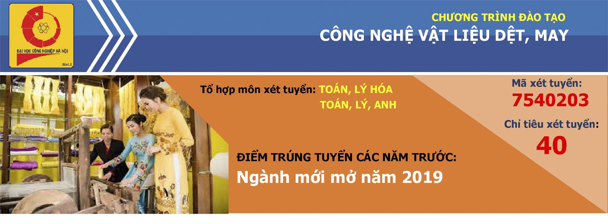 Ngành Công nghệ vật liệu dệt, may